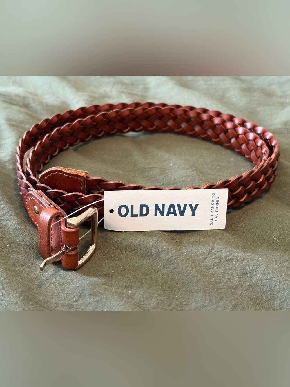 Old Navy Braided Leather Belt - Brown